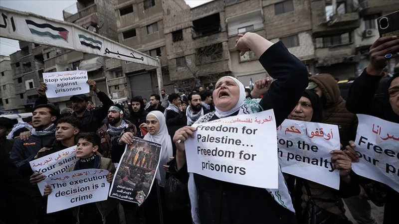 V syrském hlavním městě Damašku se konala demonstrace proti izraelskému zákonu o trestu smrti pro Palestince