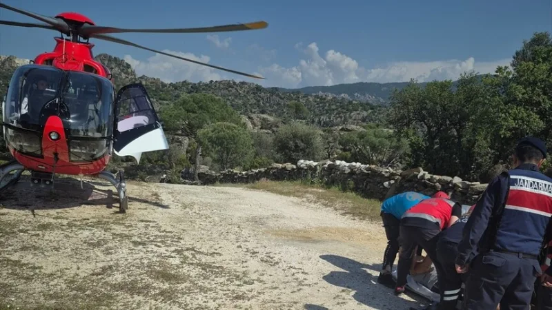 Une personne qui s'est sentie mal pendant une promenade à Aydın a été transportée à l'hôpital par hélicoptère